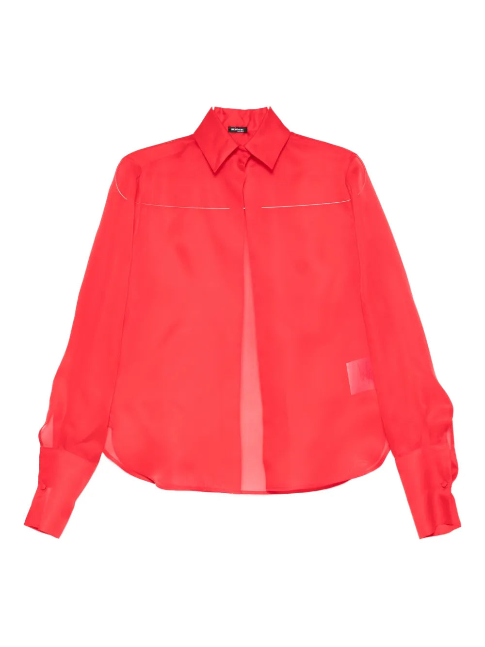 sheer panelled shirt