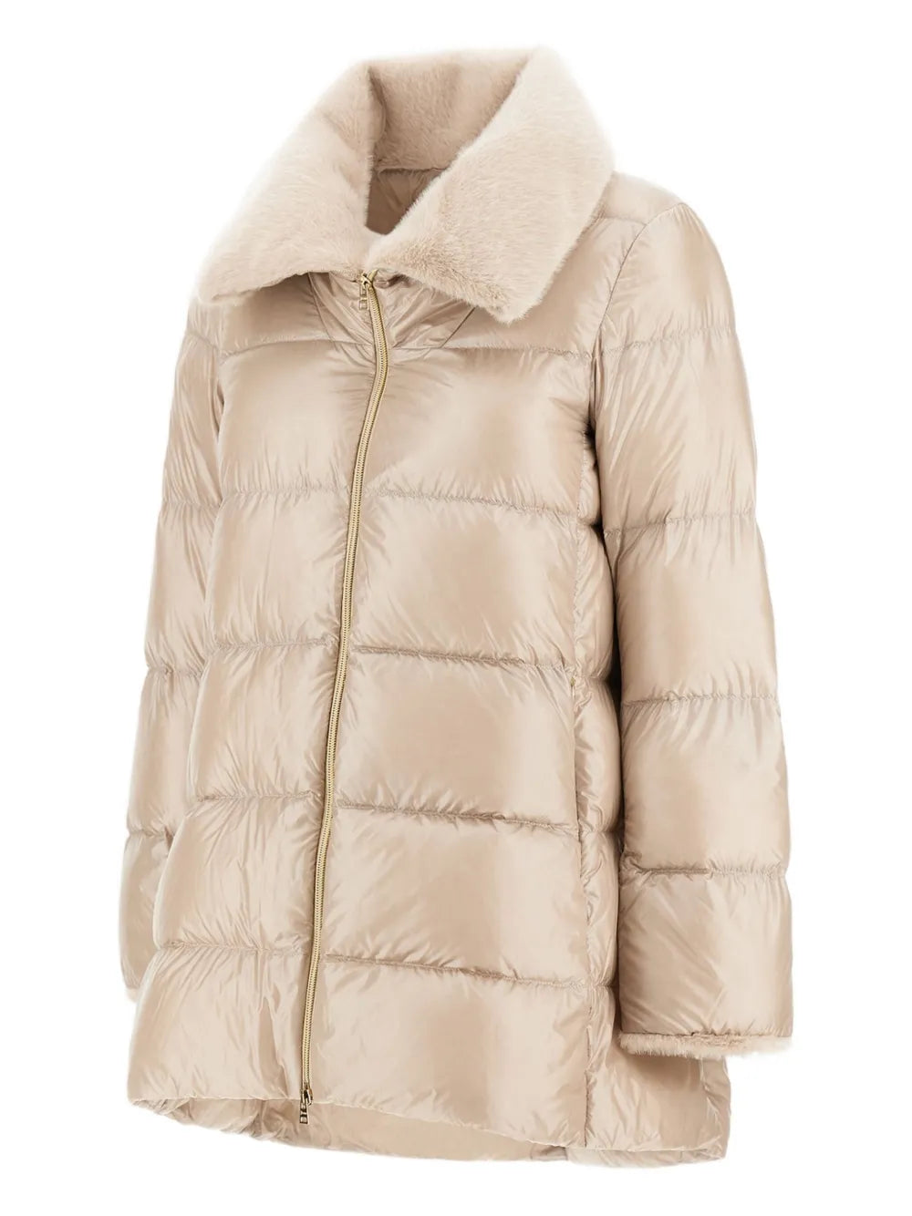 high-collar puffer jacket
