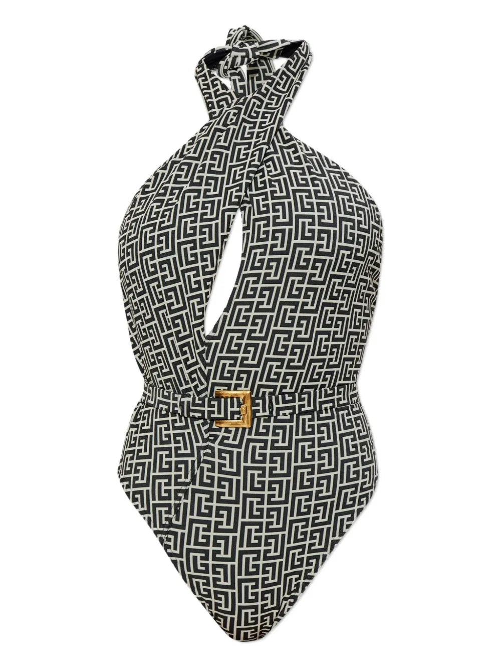 traje de baño con estampado geométrico