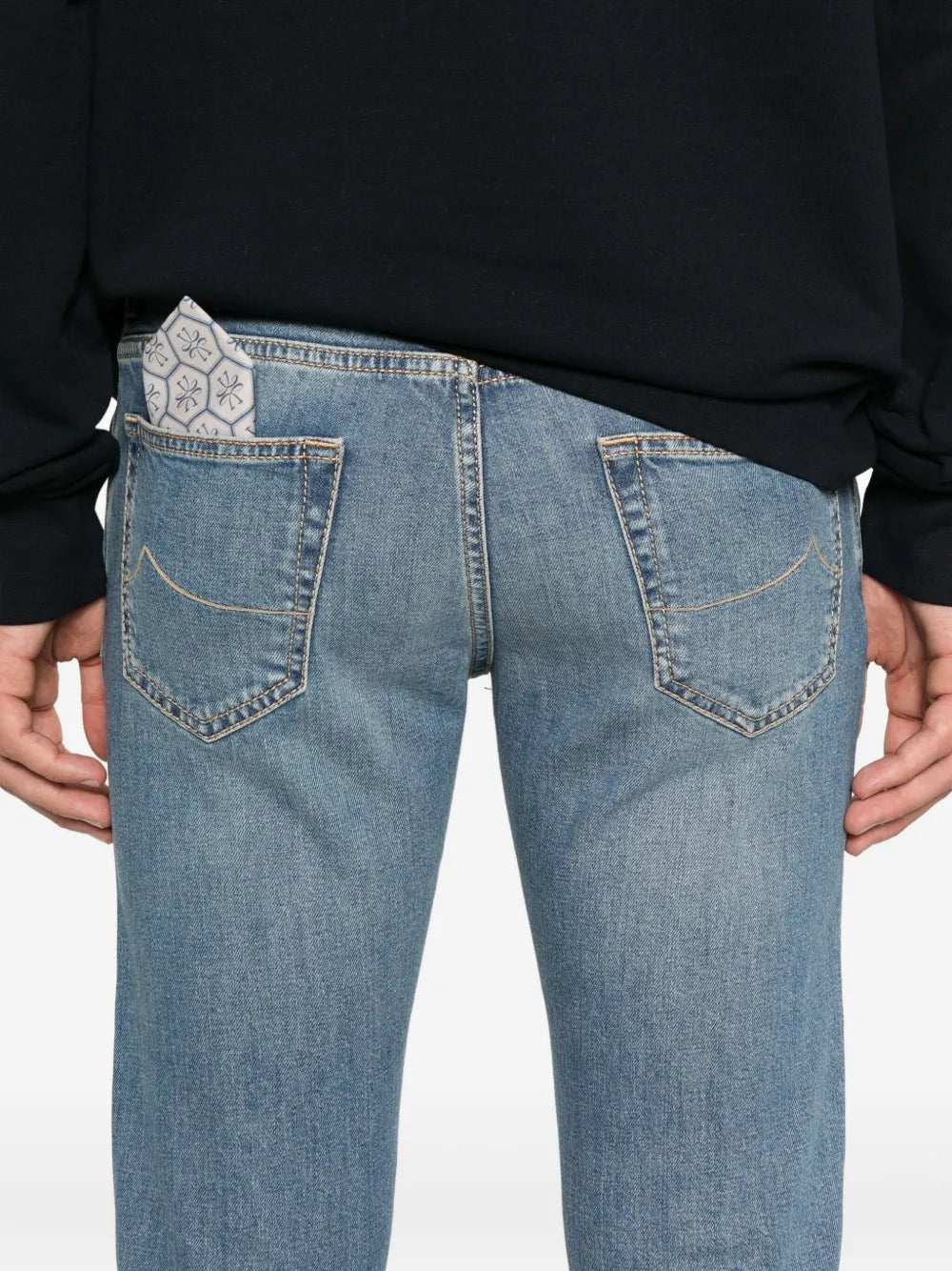 button-fastening jeans