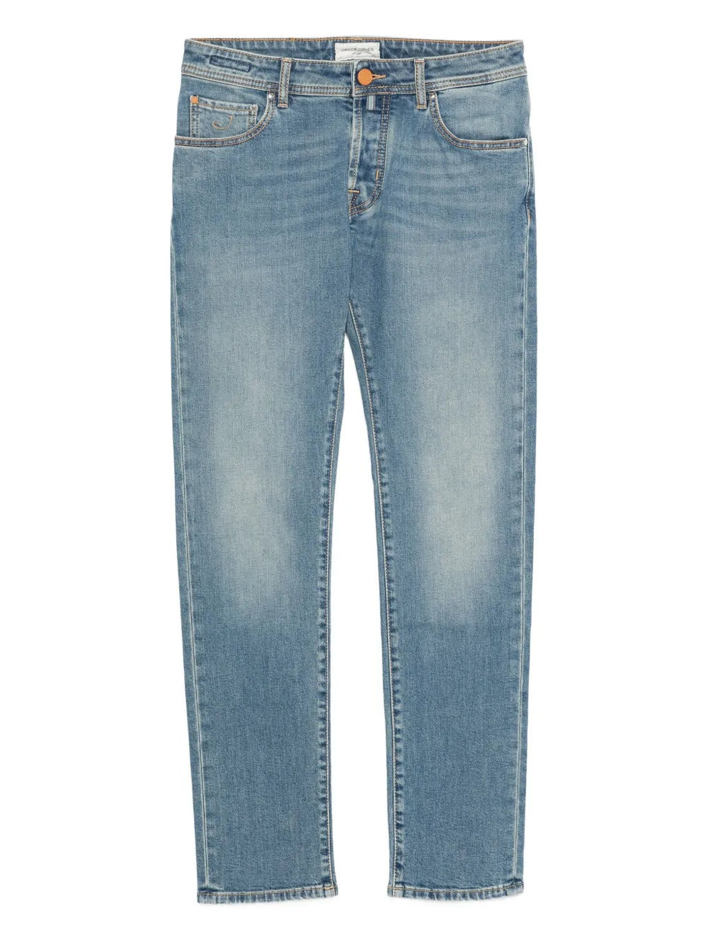 button-fastening jeans
