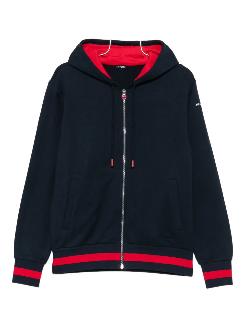 contrast-bands cotton tracksuit