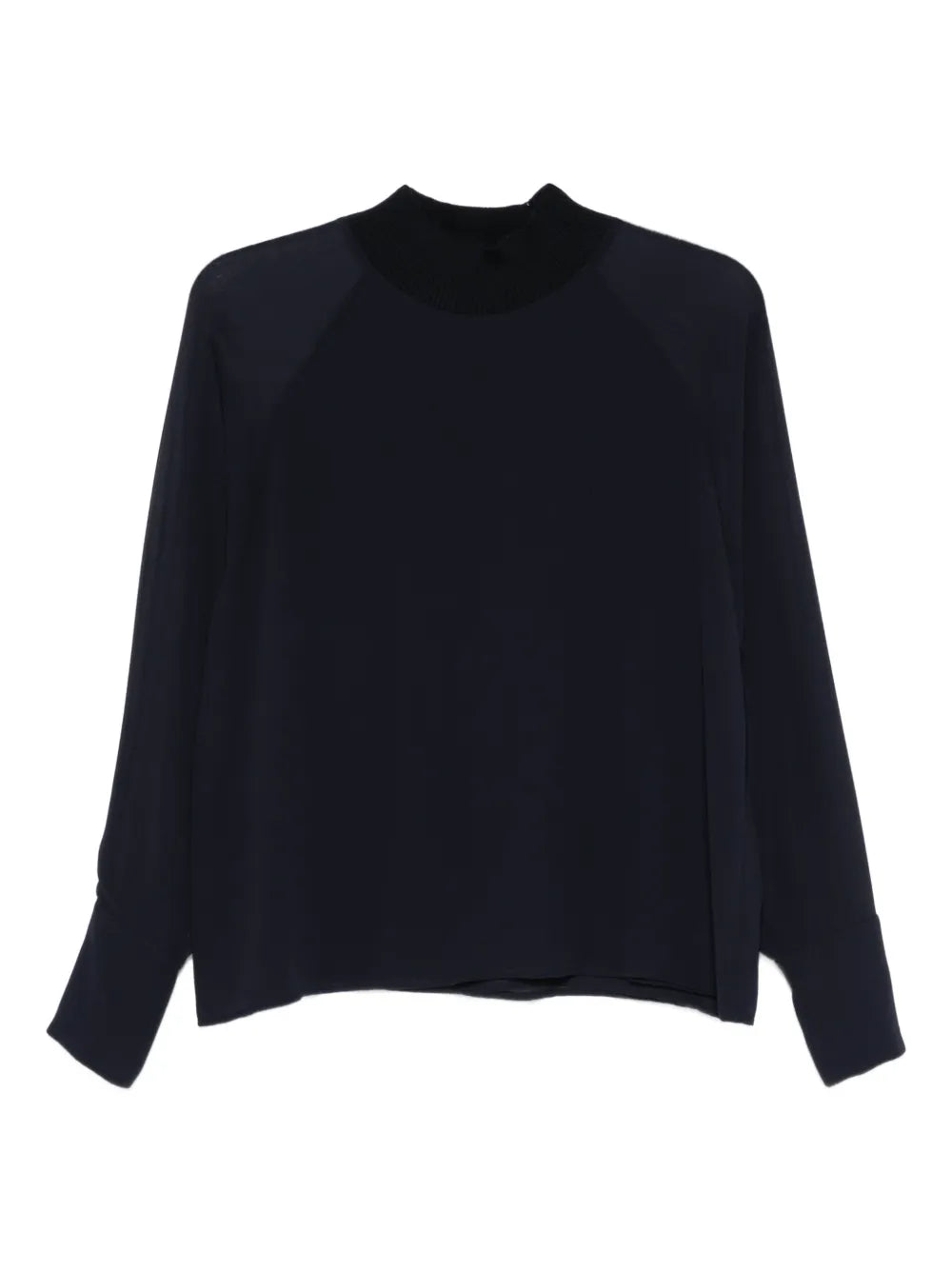 ribbed high-neck top