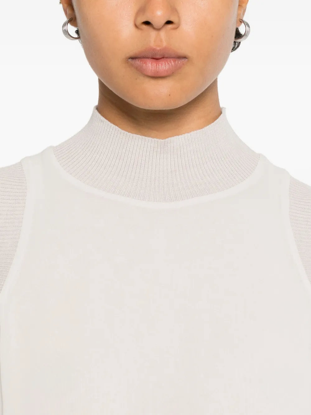 top acanalado de cuello alto