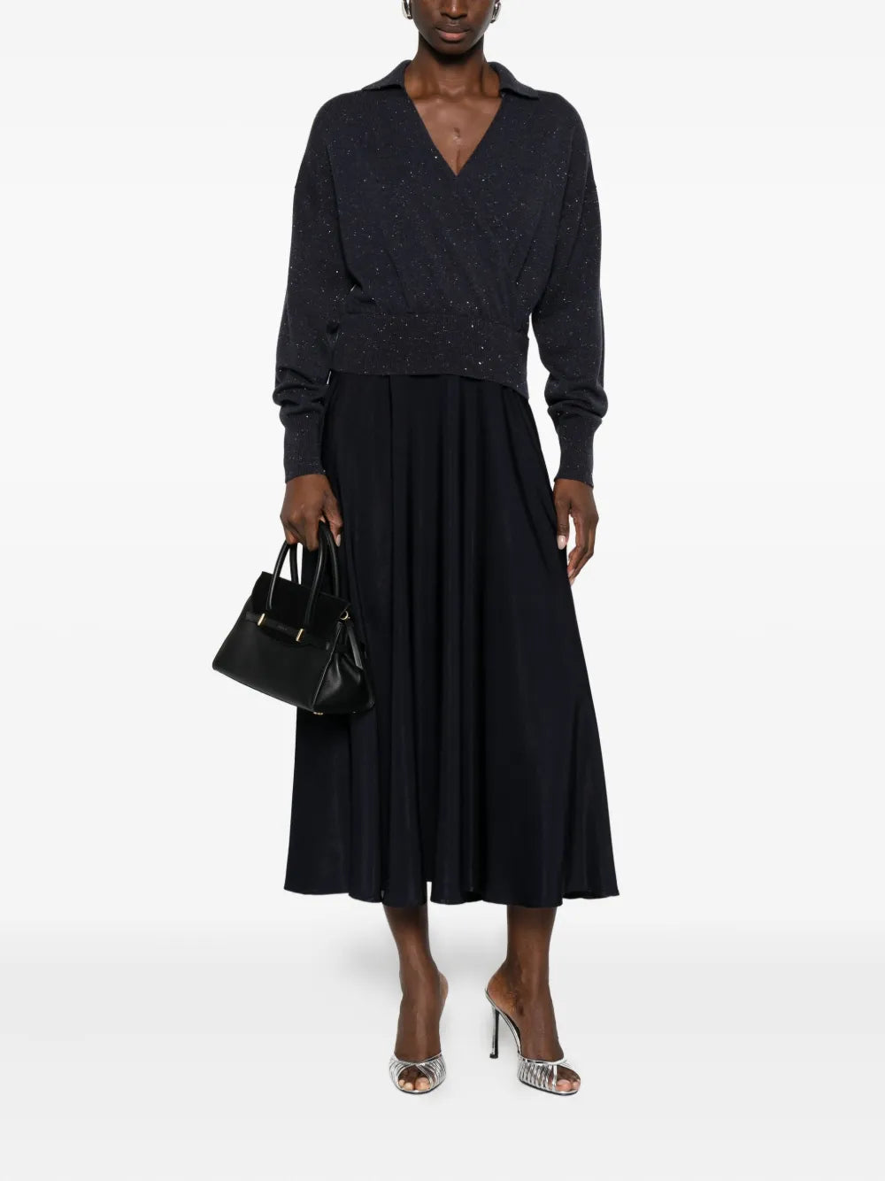 panelled midi dress
