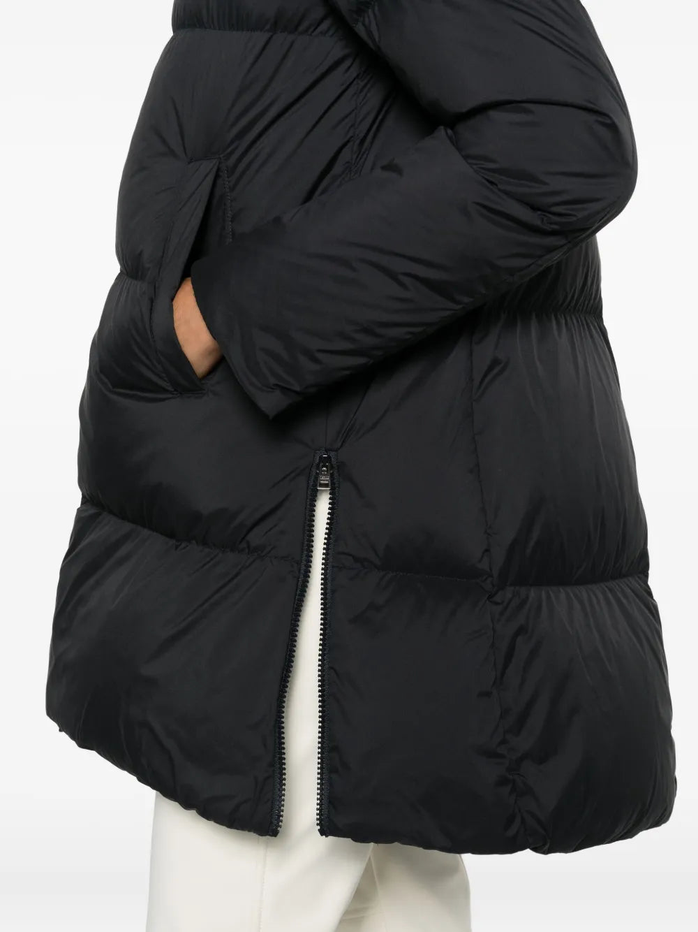 funnel-neck coat
