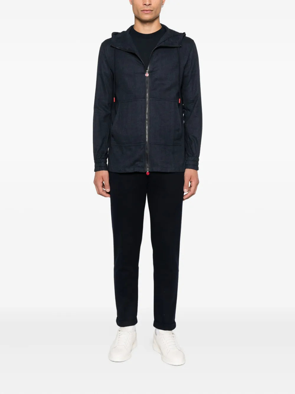 hooded zip-up jacket