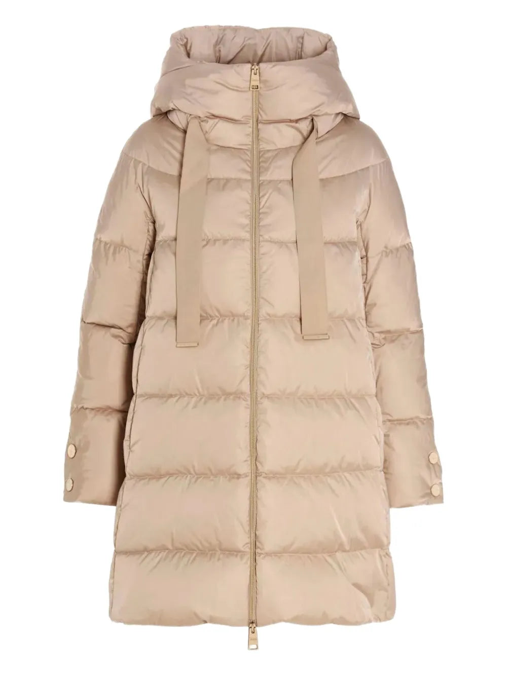 hooded zip-up padded coat