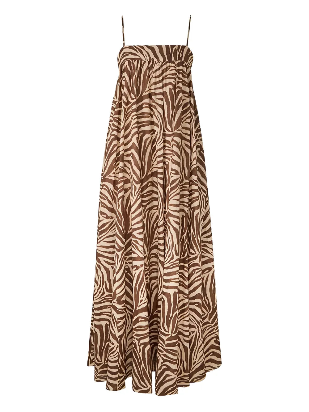 Wanderlust zebra-print midi dress