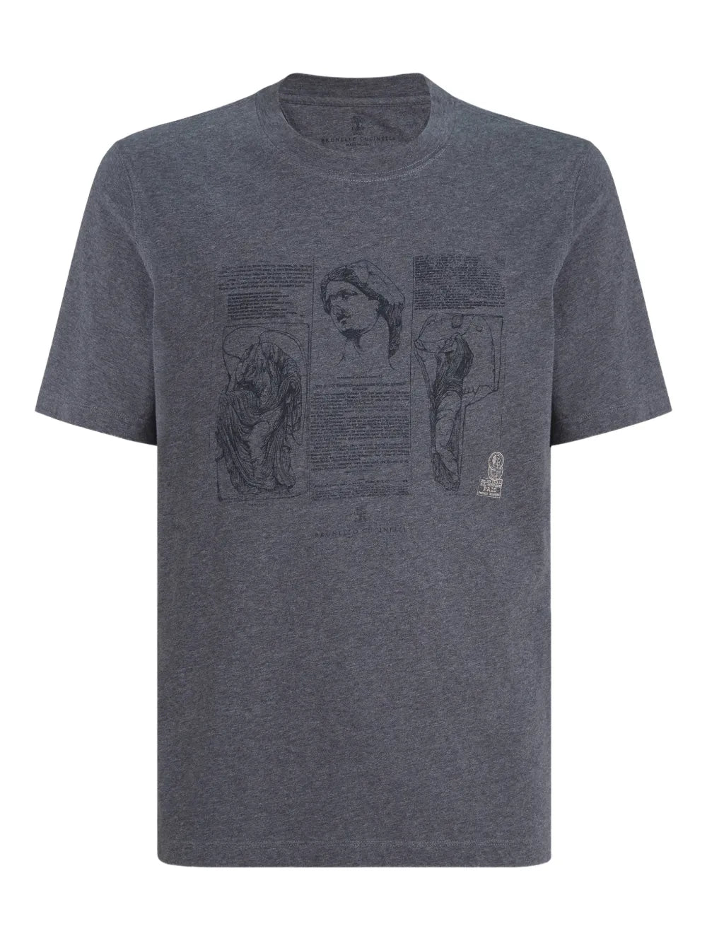 Camiseta con estampado gráfico y cuello redondo