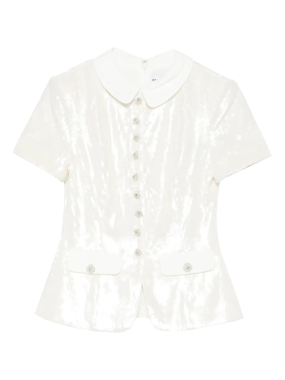sequin-embellished top