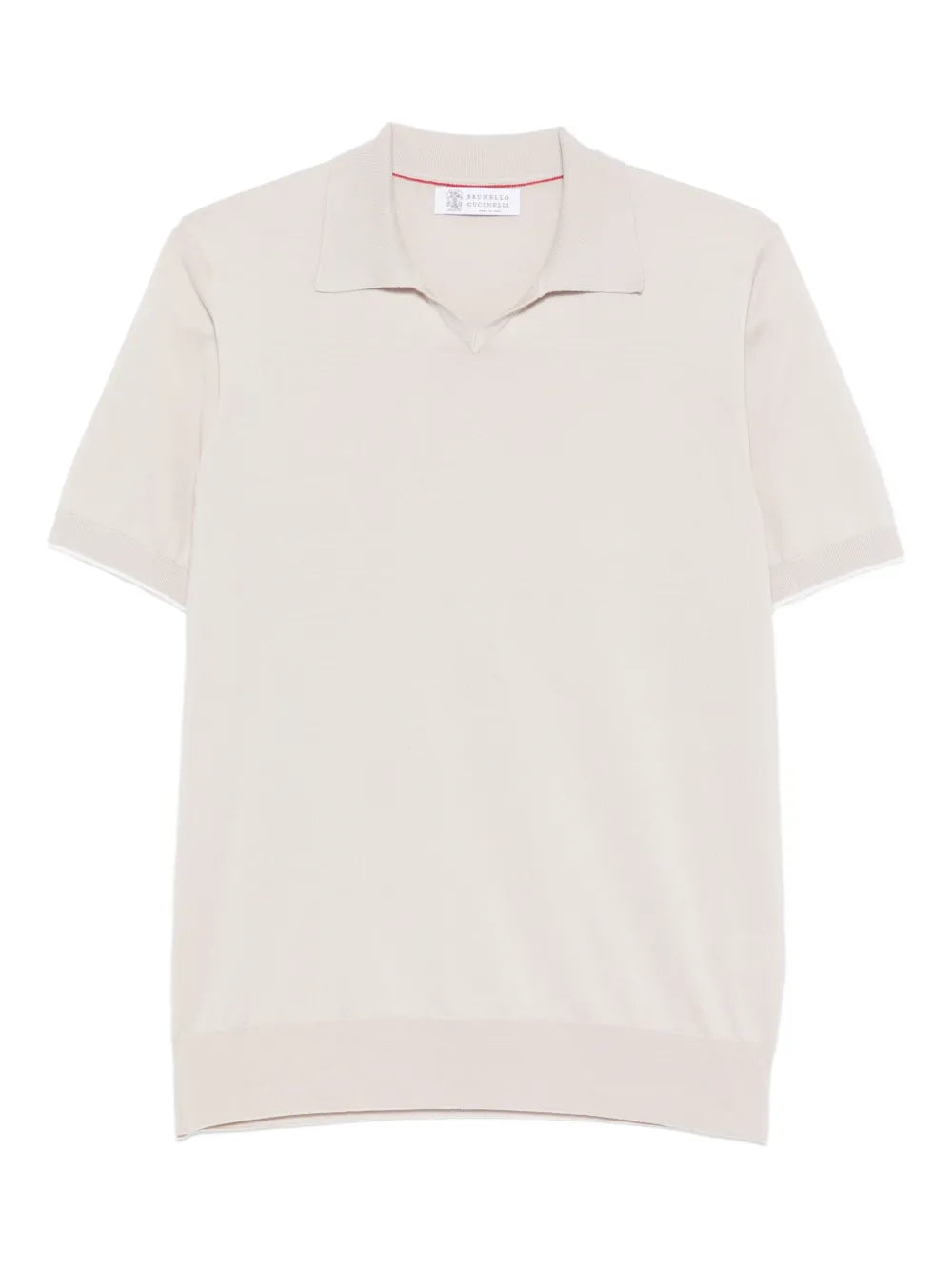 knitted cotton polo shirt