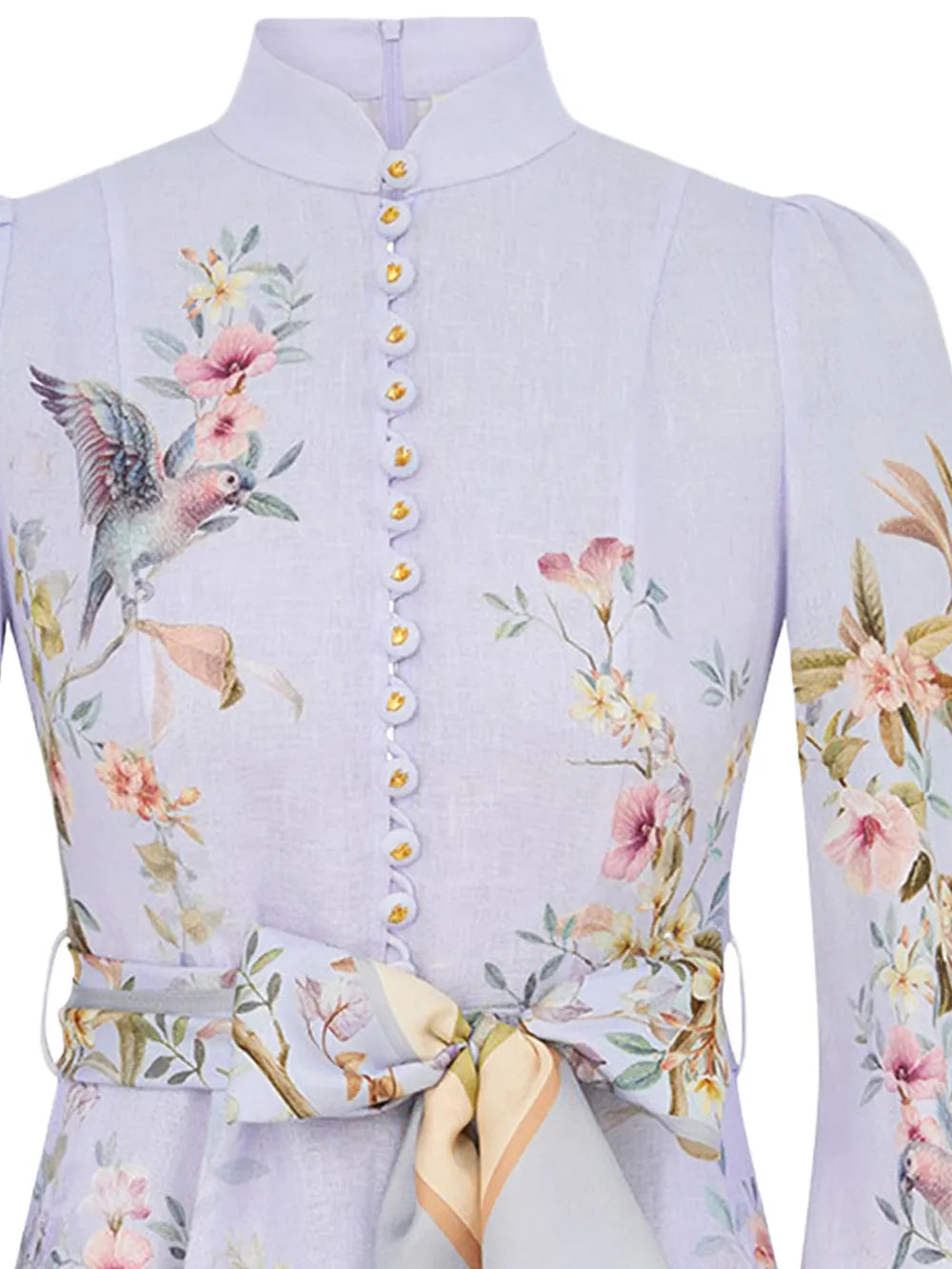 Rebellion button floral minidress