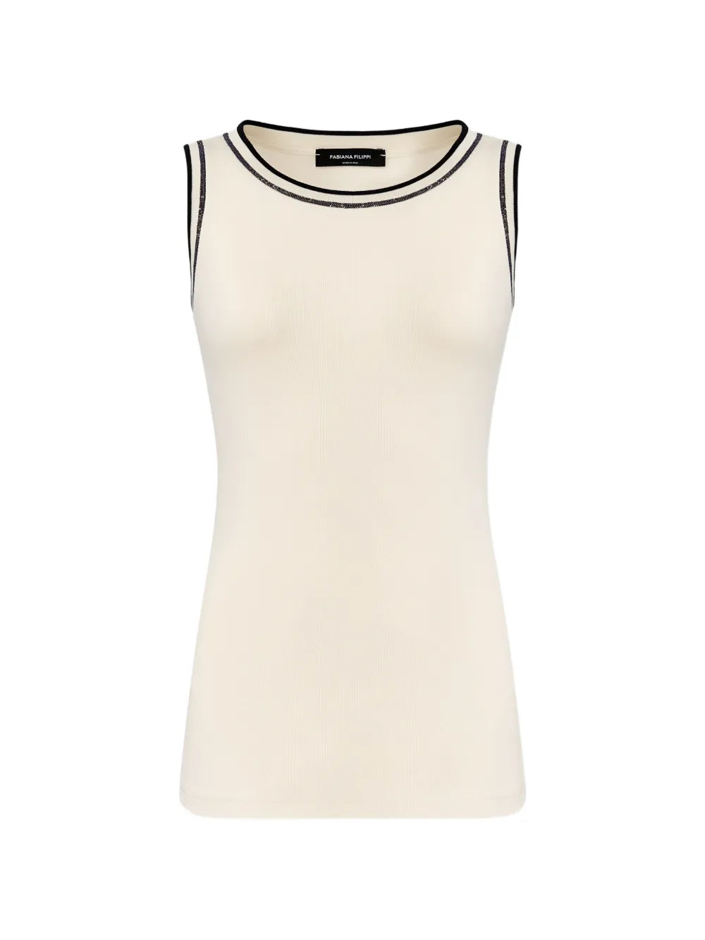 round-neck sleveless top