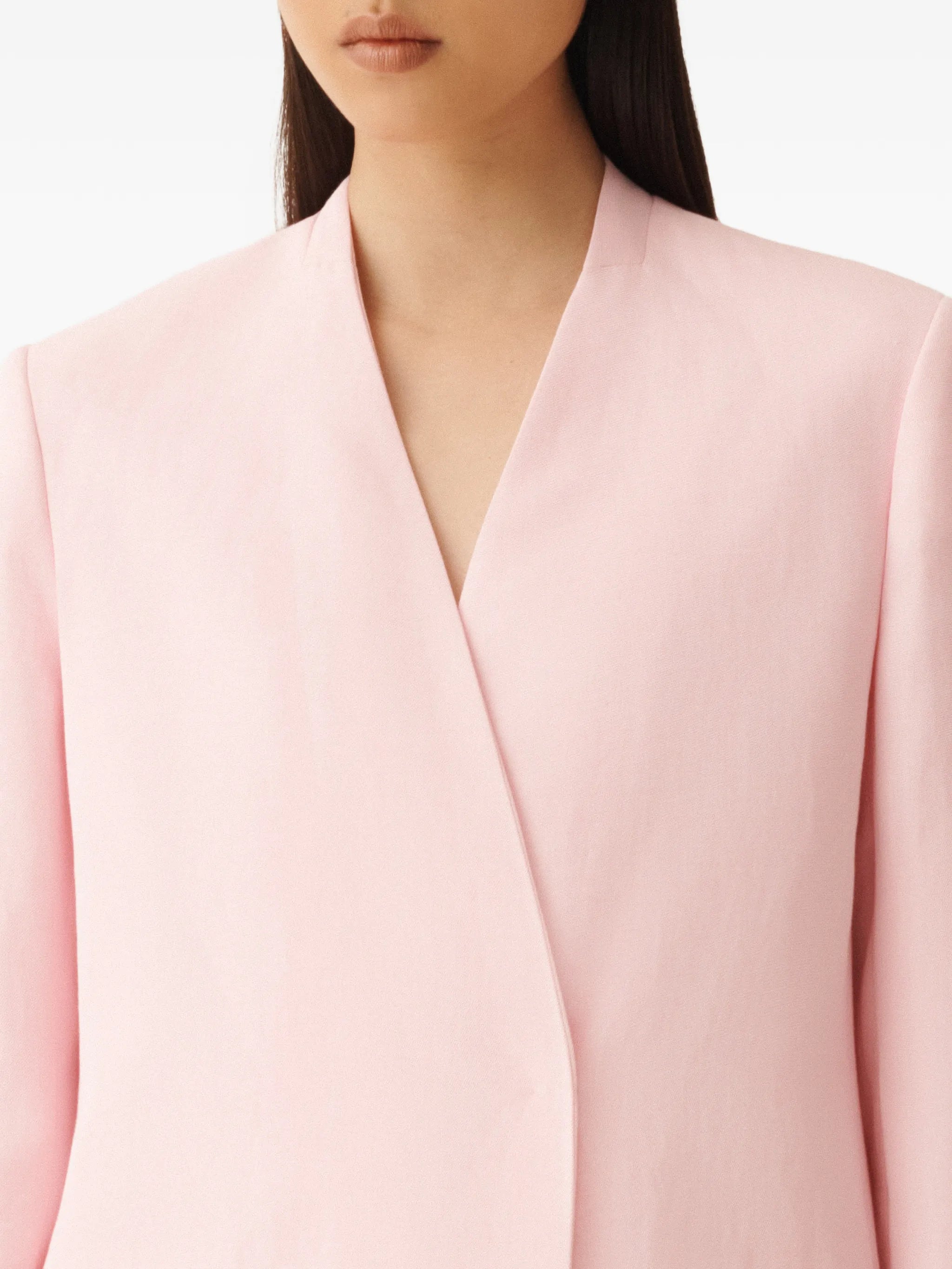 belted wrap-style blazer
