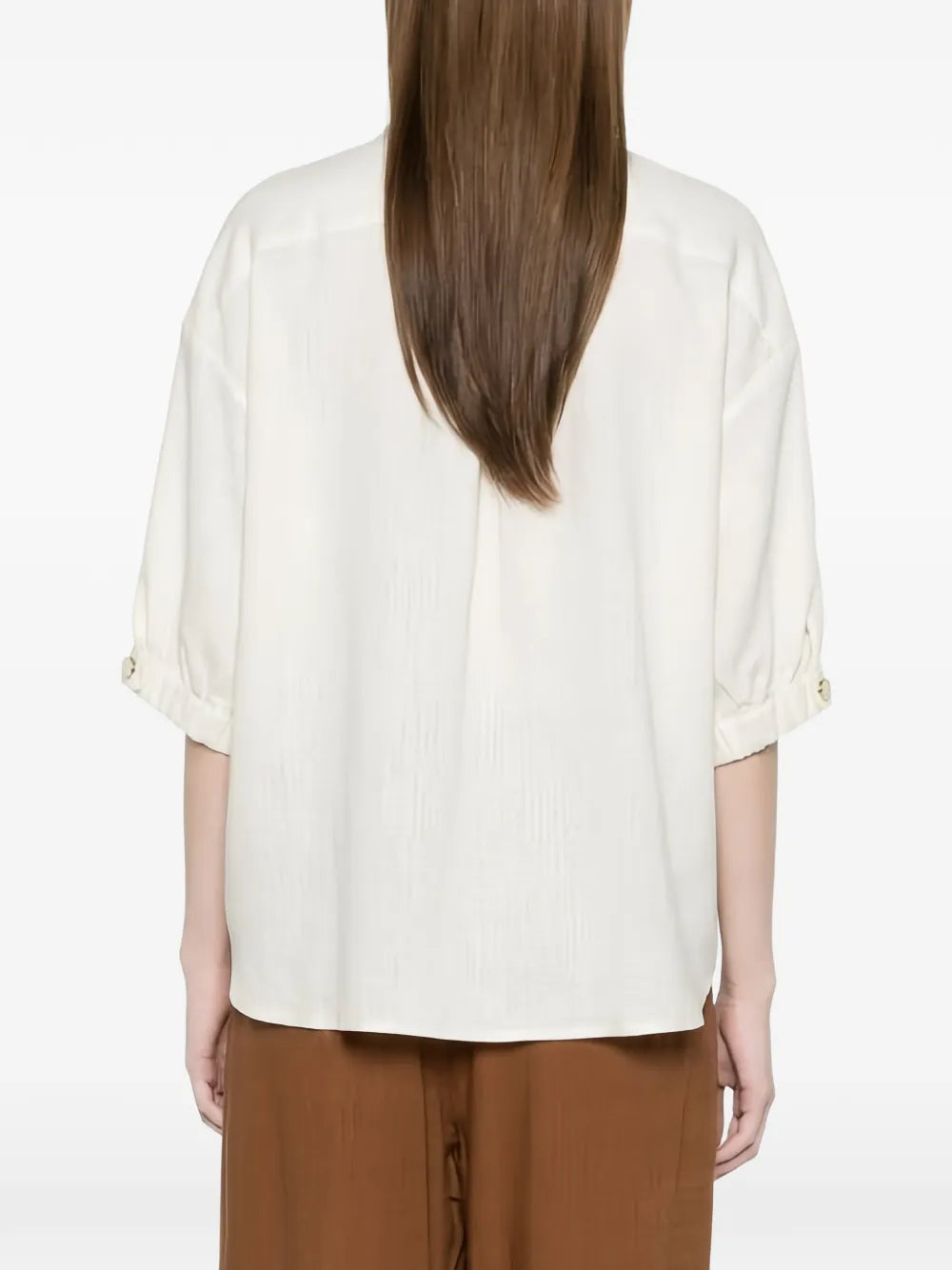 short-sleeve buttoned shirt