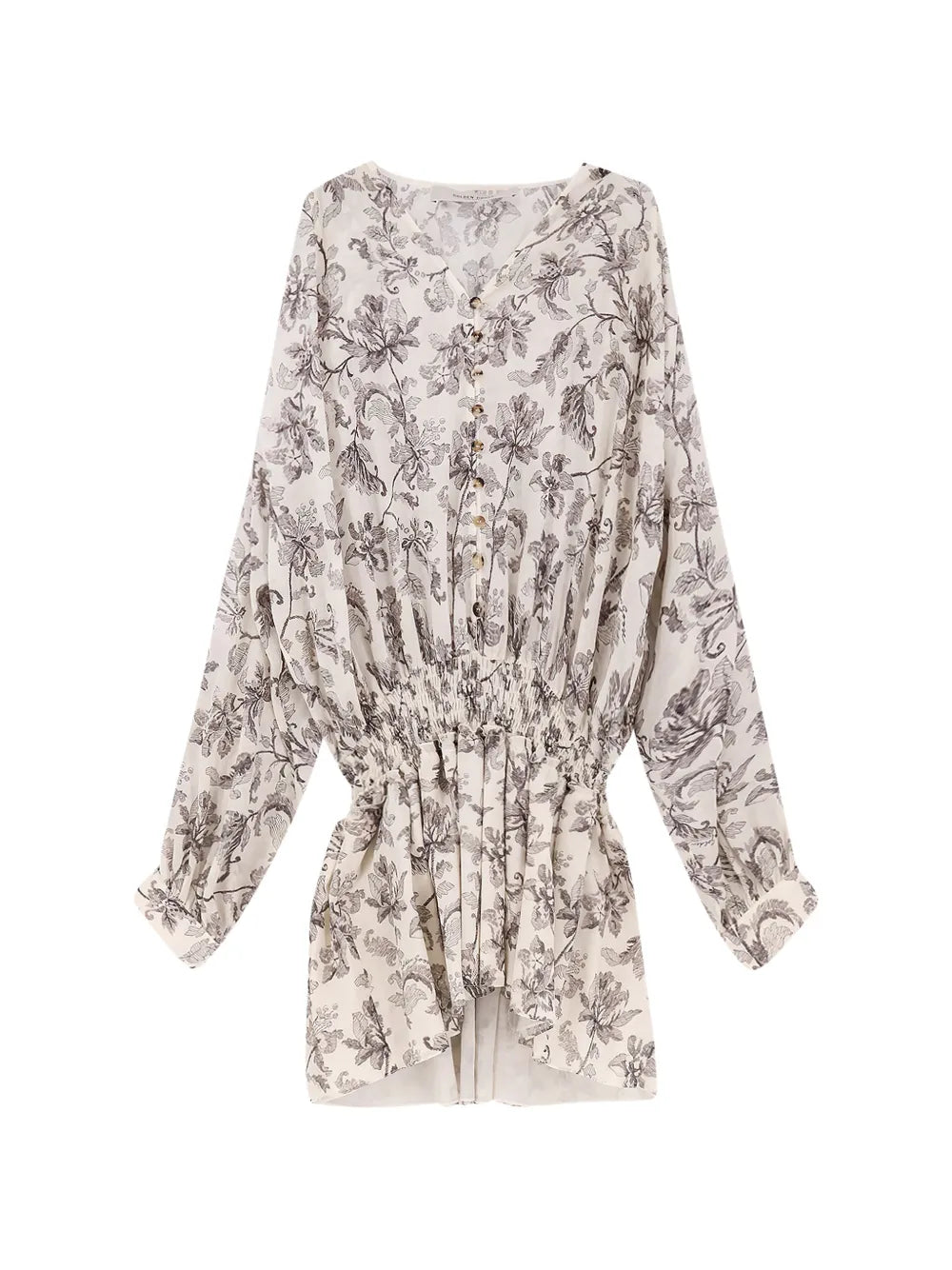 floral-print button dress