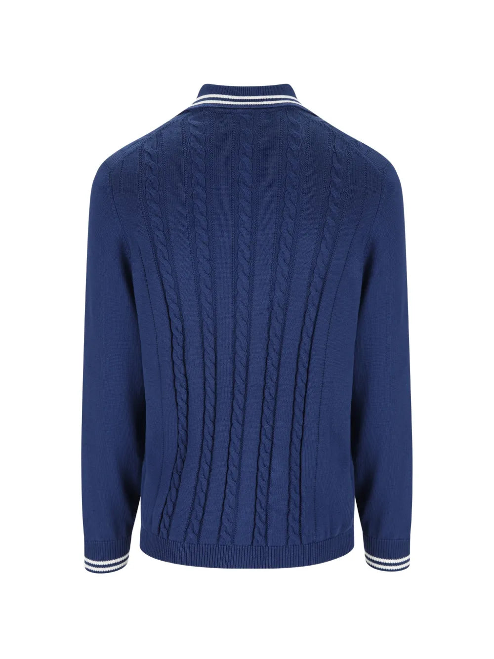cable-knit buttoned cardigan