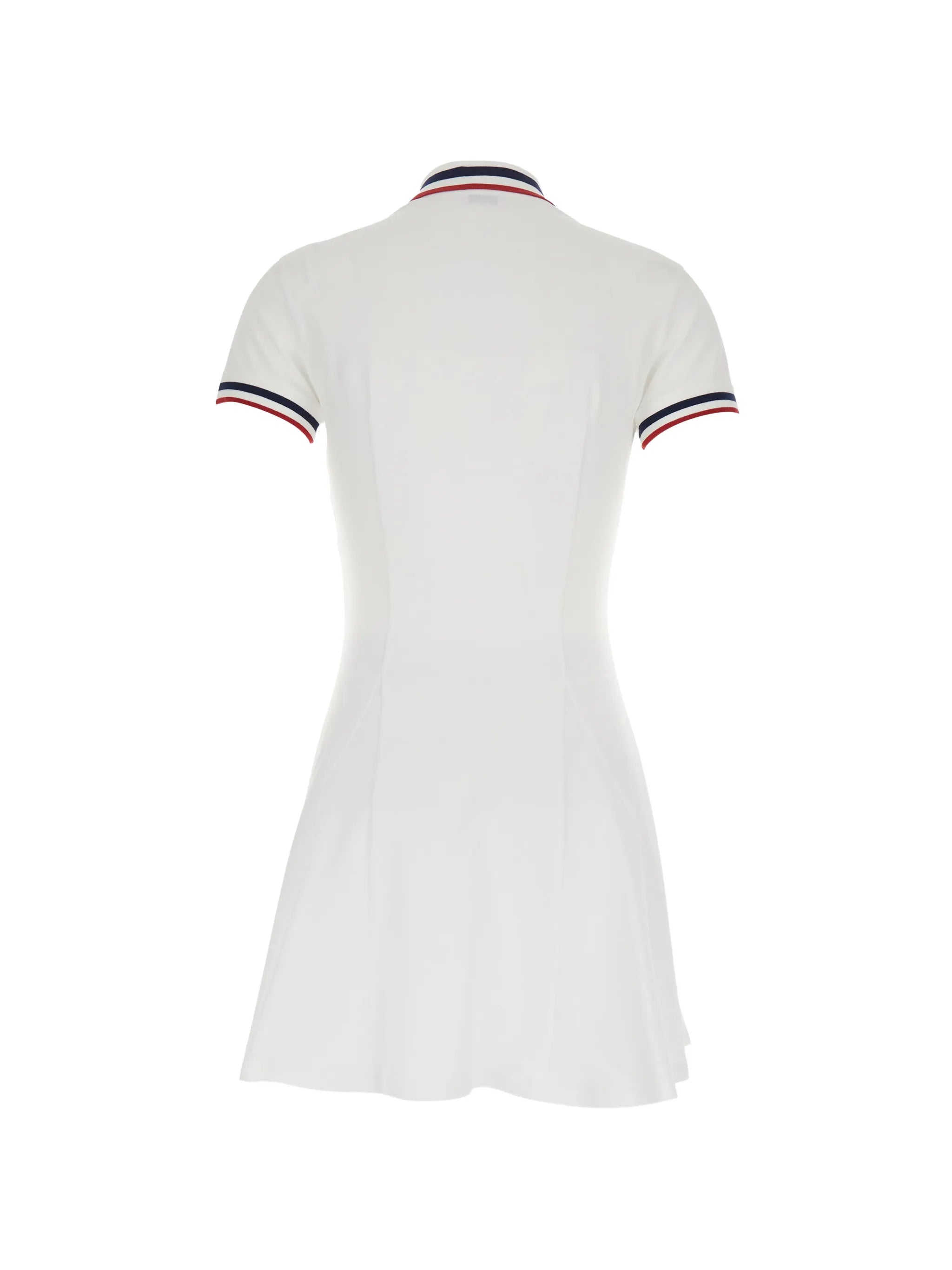 striped-trim A-line mini dress