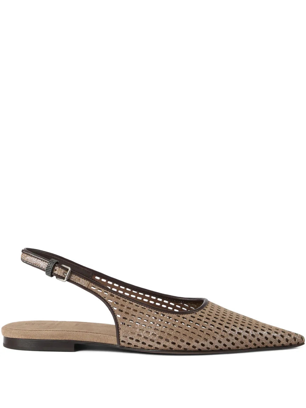 bailarinas slingback de cuero brillante