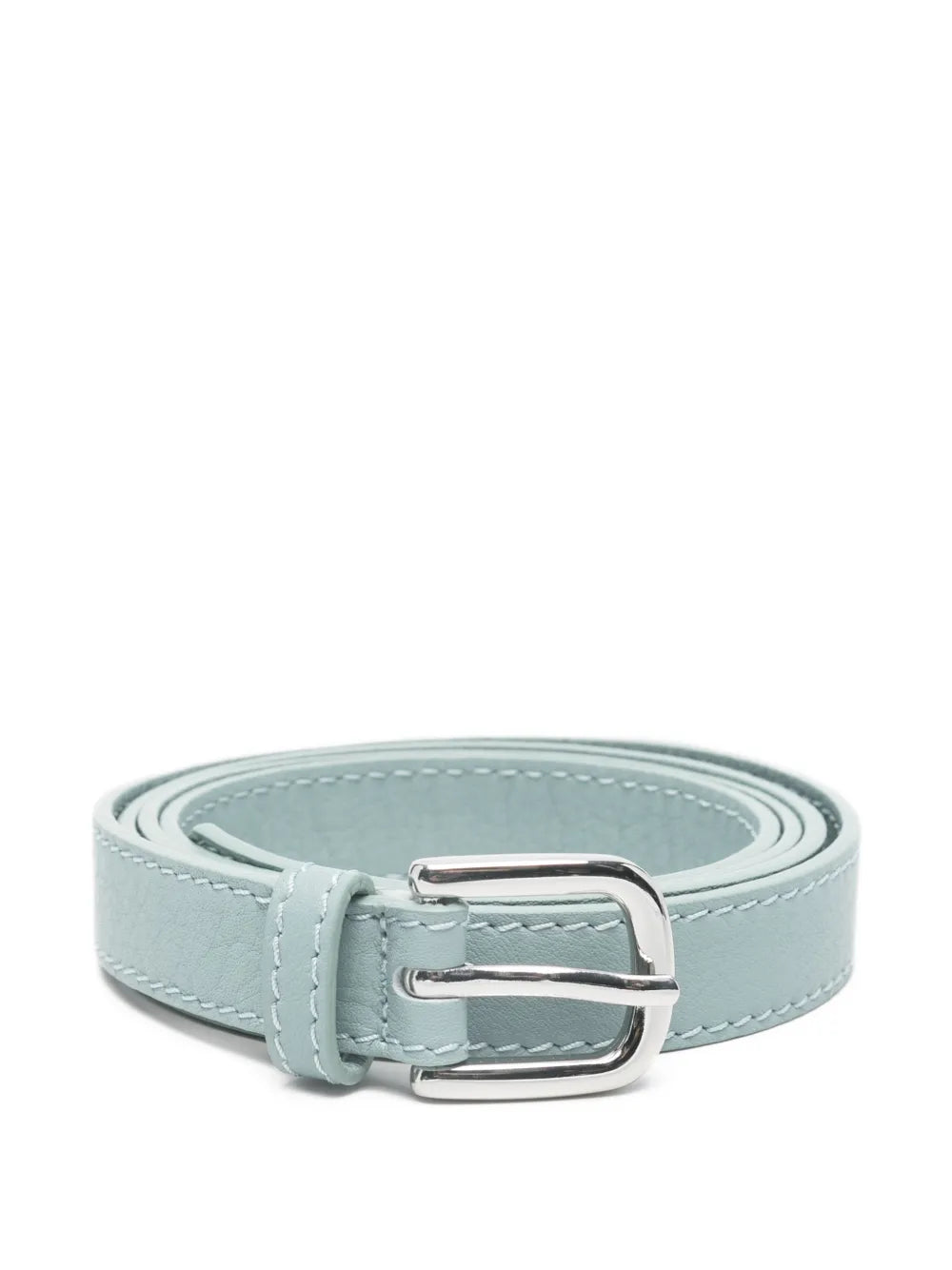 leather metal-buckle belt