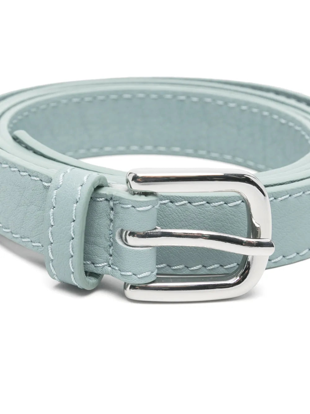 leather metal-buckle belt