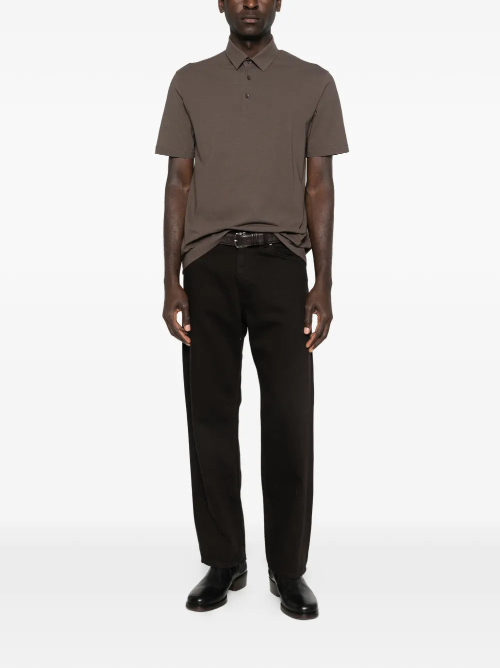 button-up polo shirt