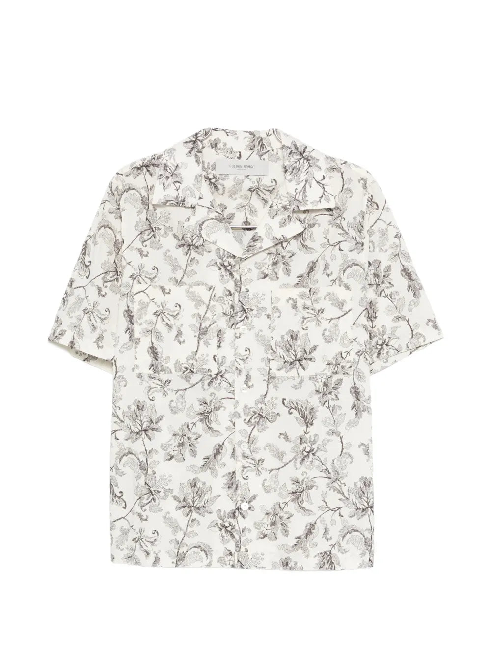 floral-print shirt