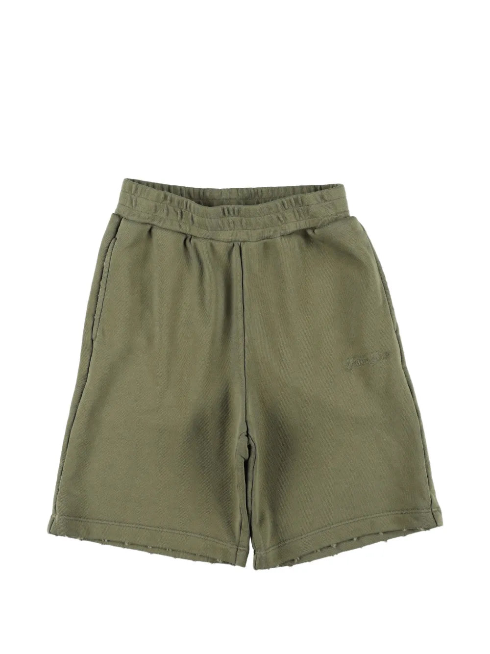 embroidered-logo shorts