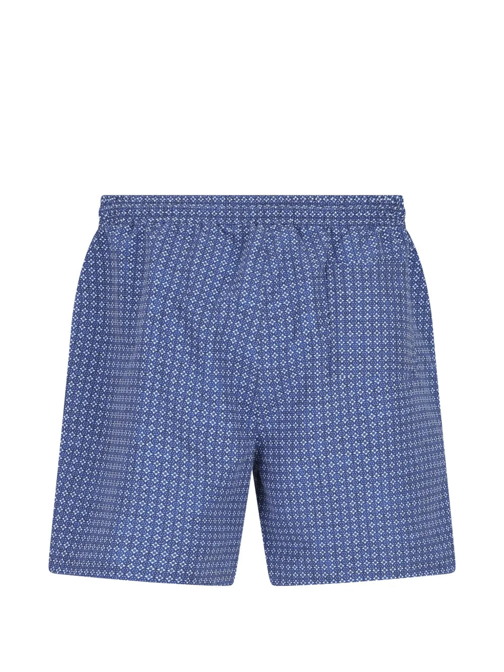 geometric-pattern swim shorts