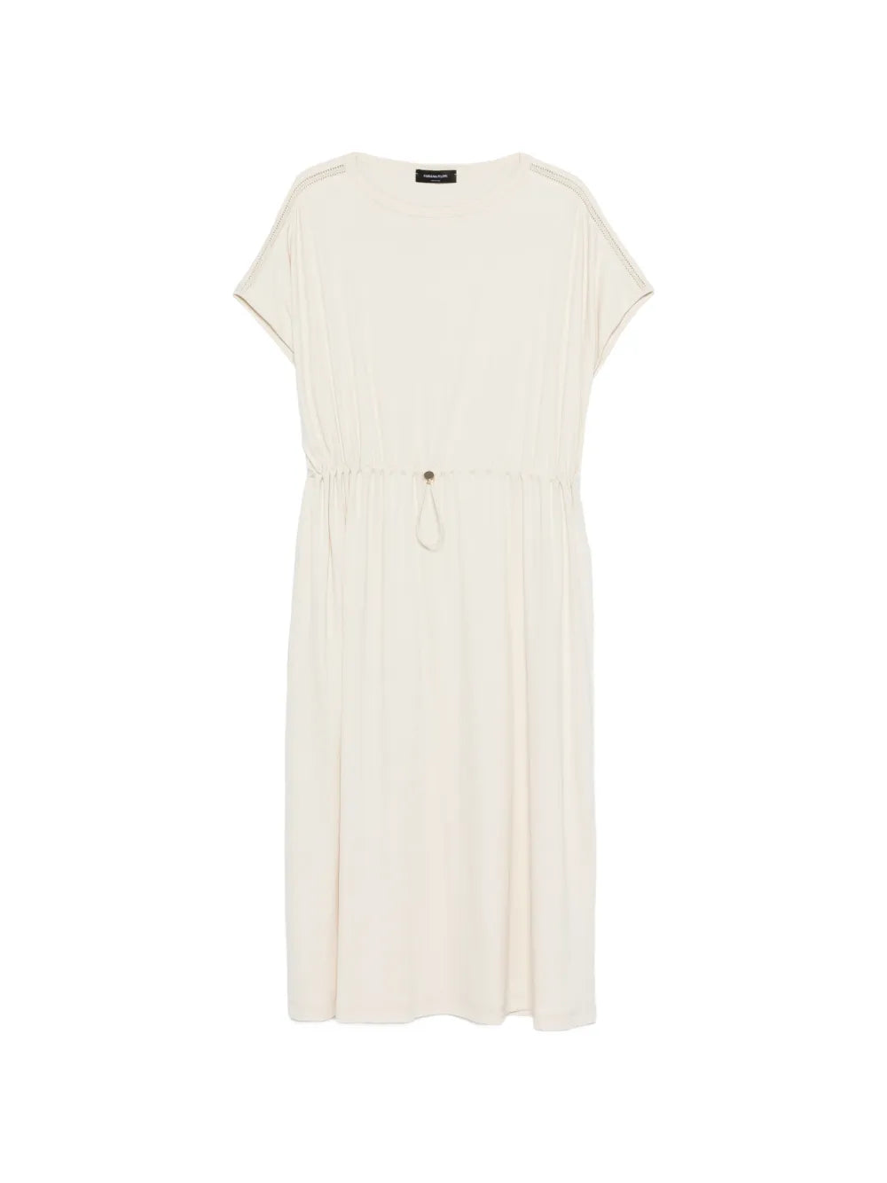 drawstring-waist midi dress