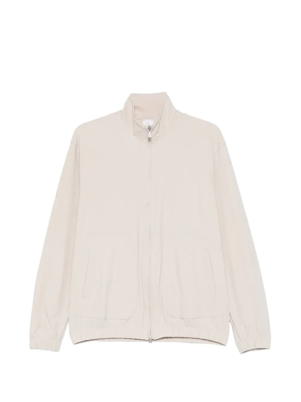 high-neck zip-upbomber jacket