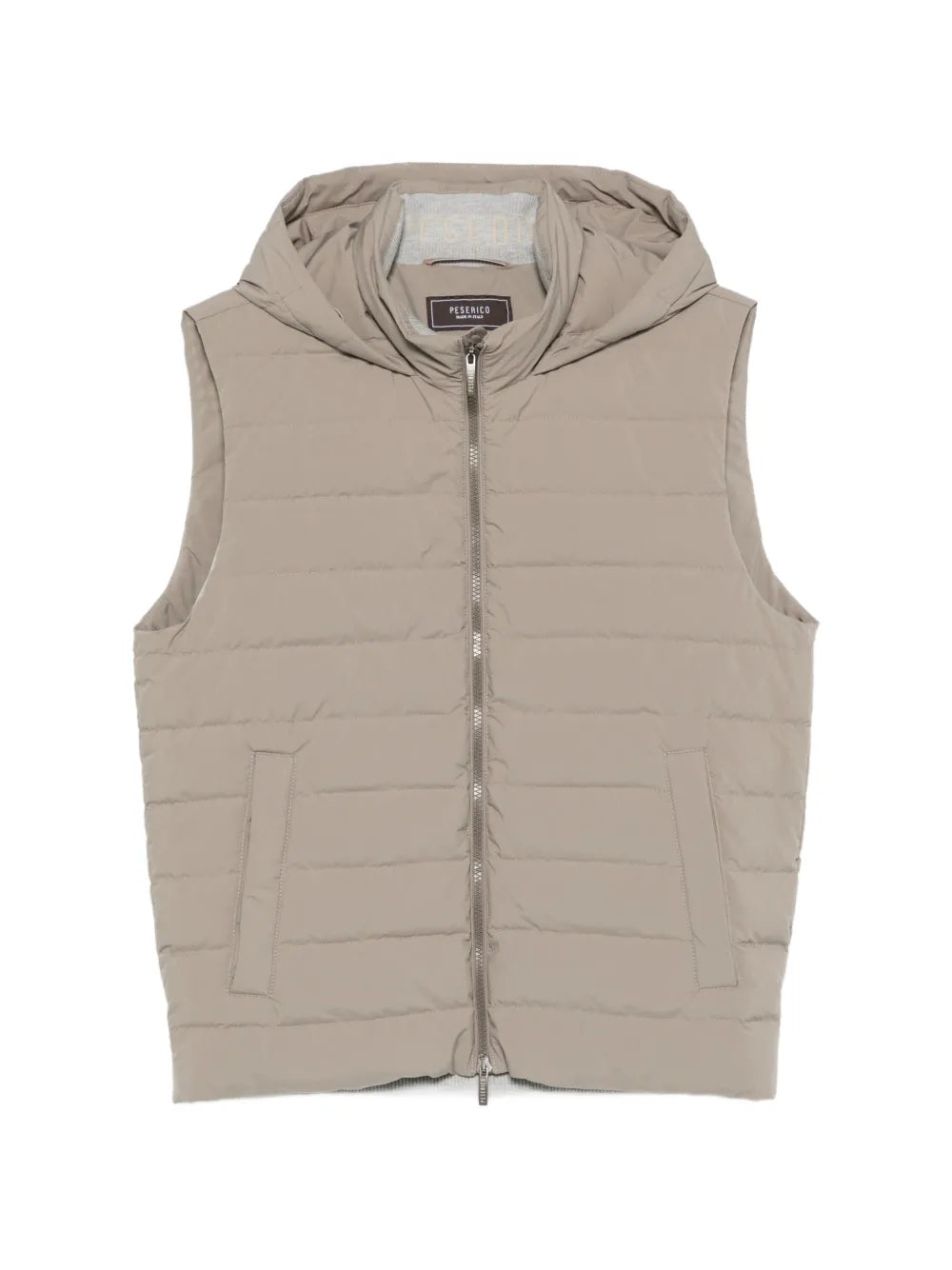 hooded zip gilet