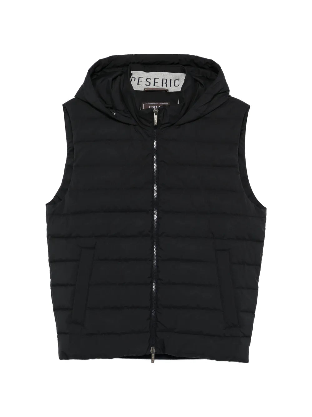 hooded zip gilet