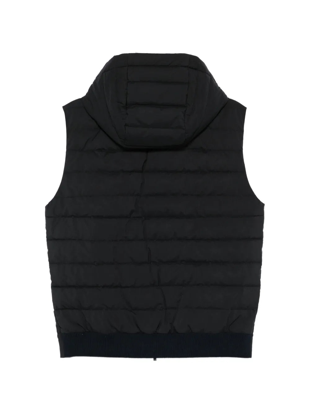hooded zip gilet