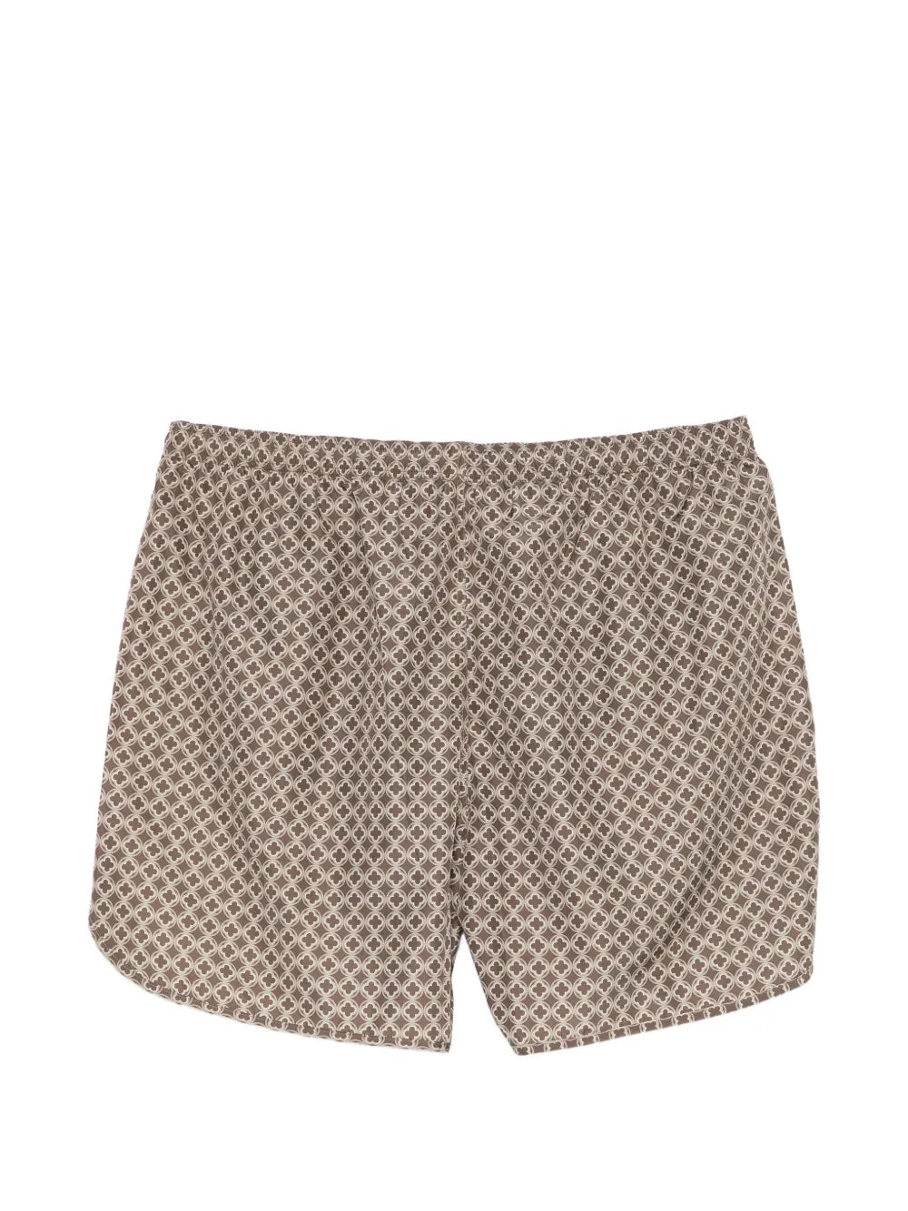 patterned swim shorts