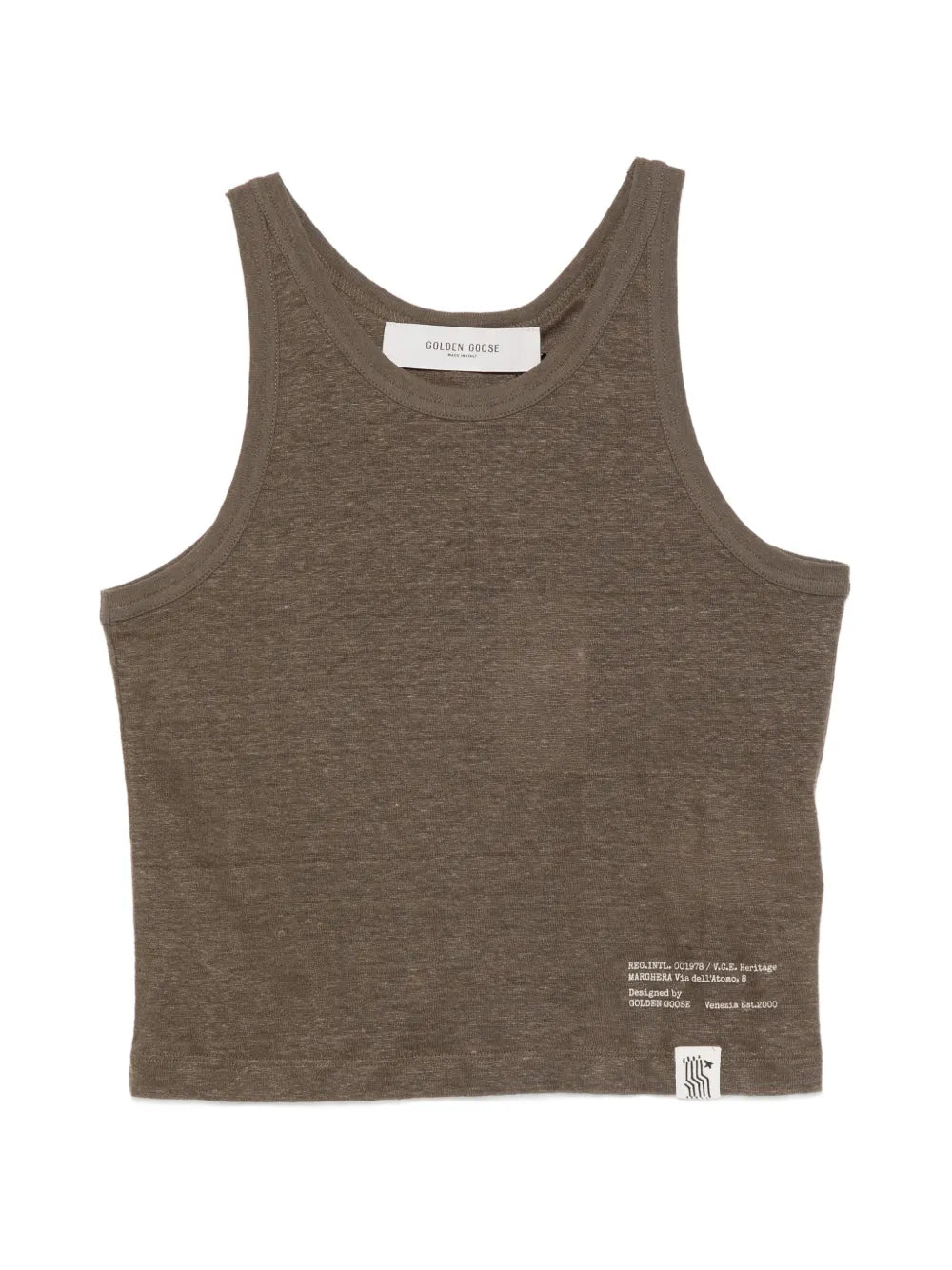 Mara text-print tank top