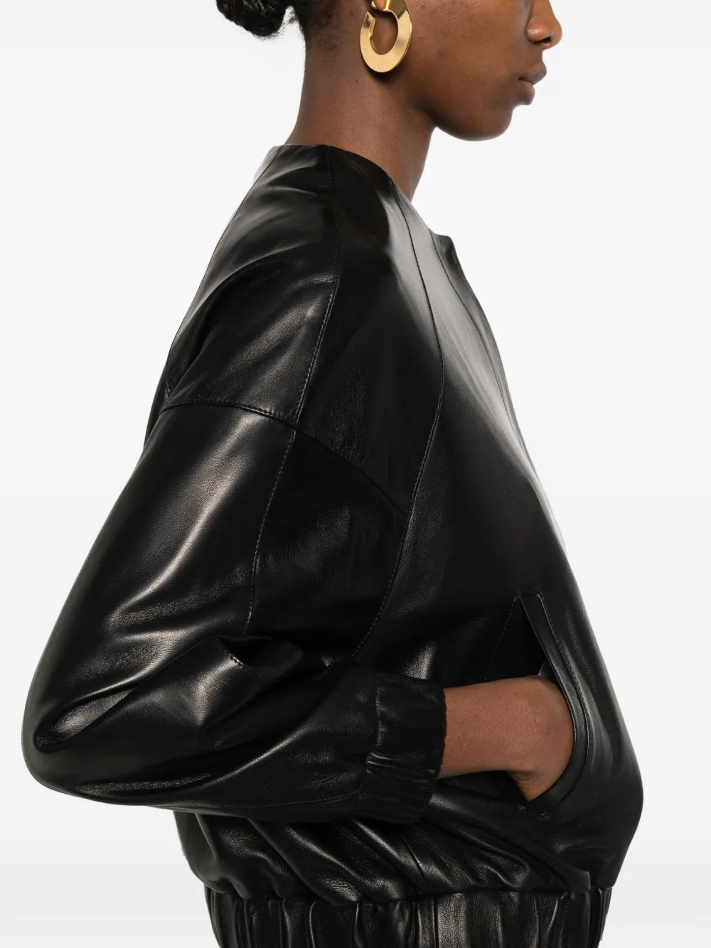 ribbed leatherjacket