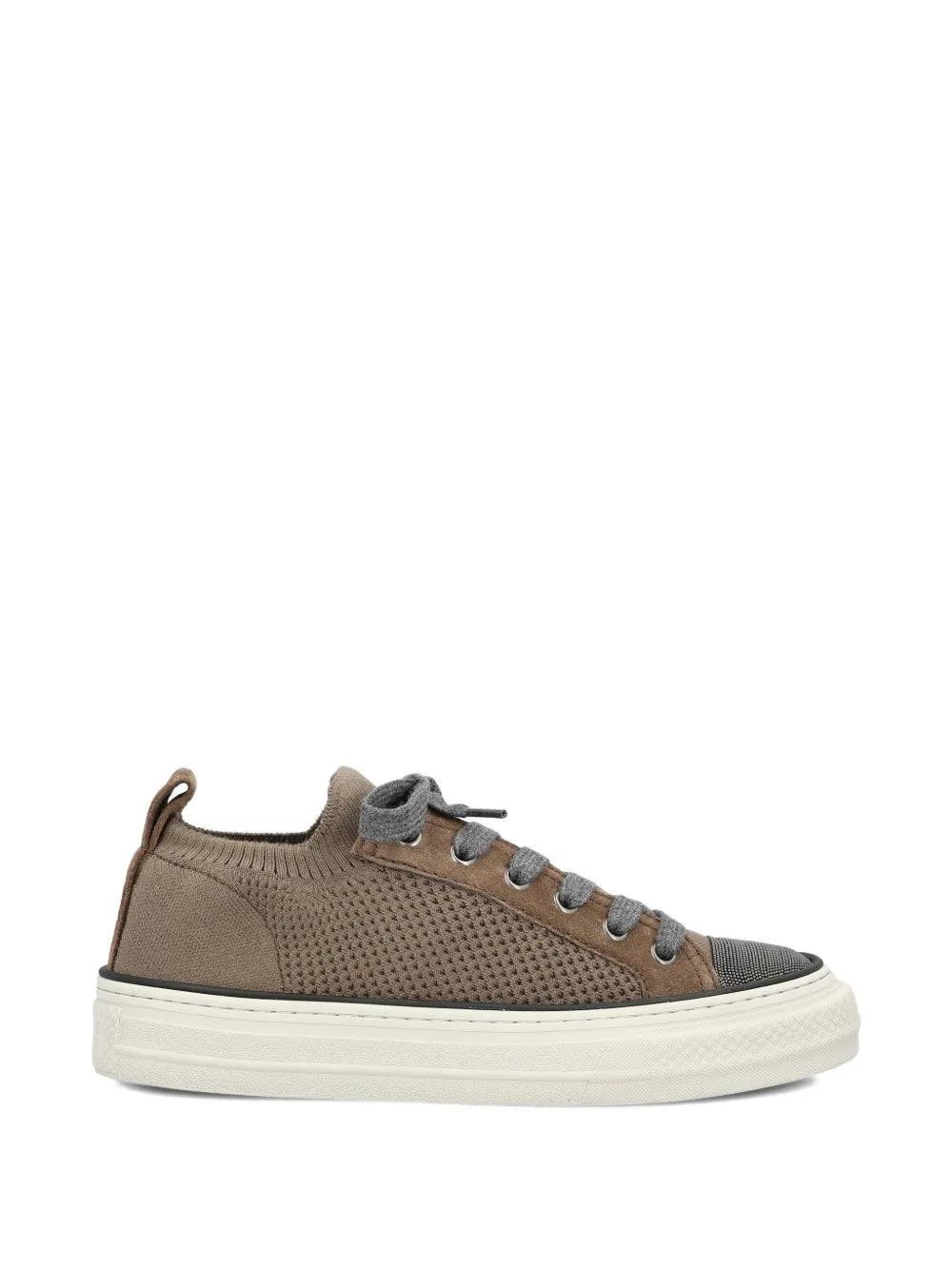 knitted lace-up sneakers