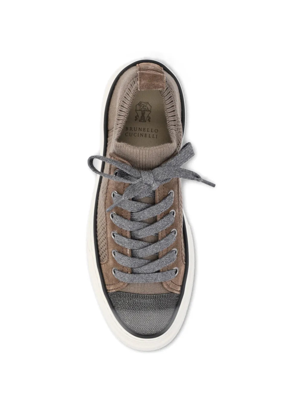 knitted lace-up sneakers