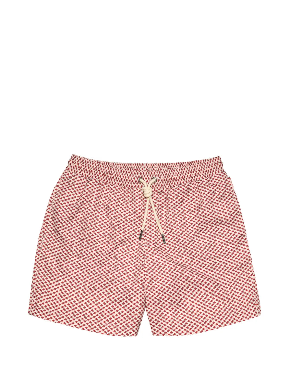 Boxer patterned swim shorts