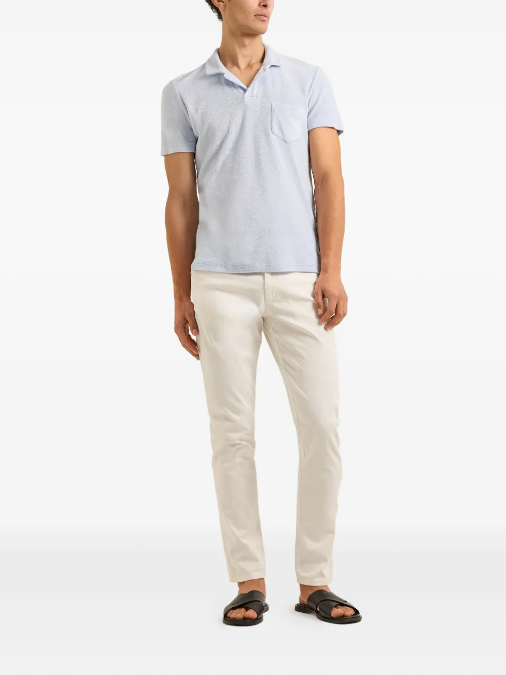 Terry pocket polo shirt