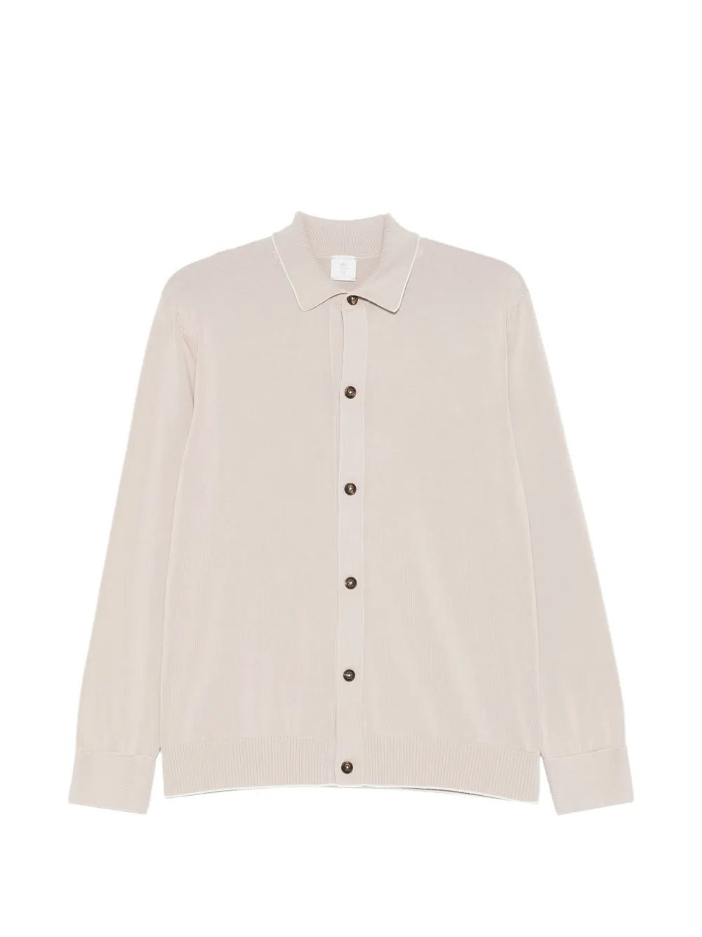 polo-collar cardigan