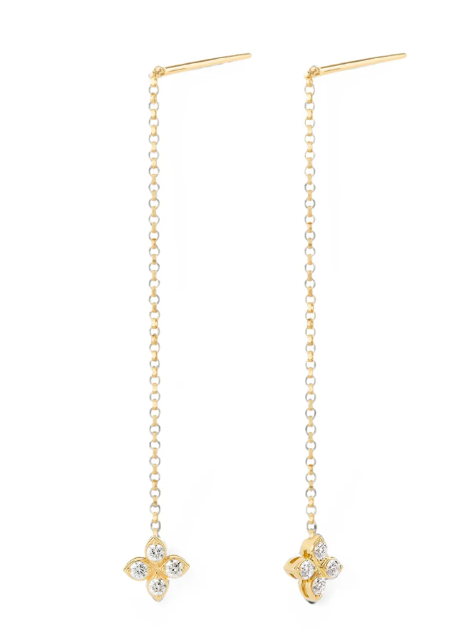 18kt yellow gold diamonds earrings