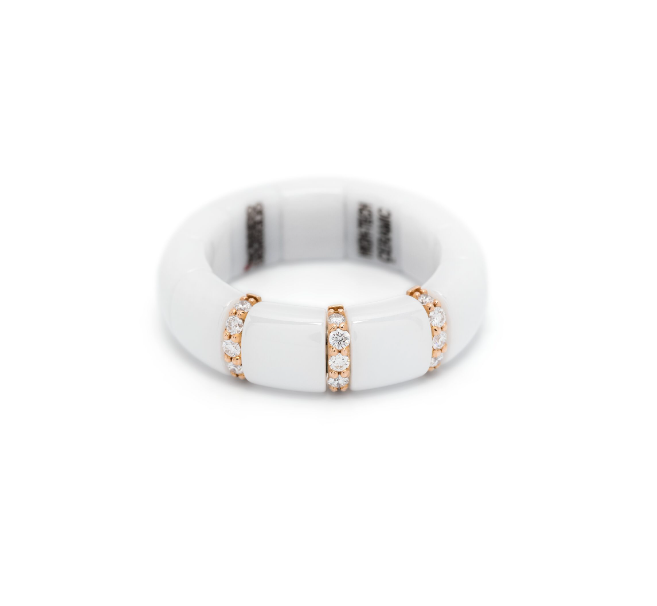 18kt rose gold diamond ring