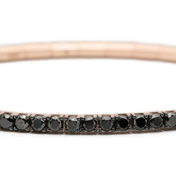 18kt rose gold black diamonds bracelet