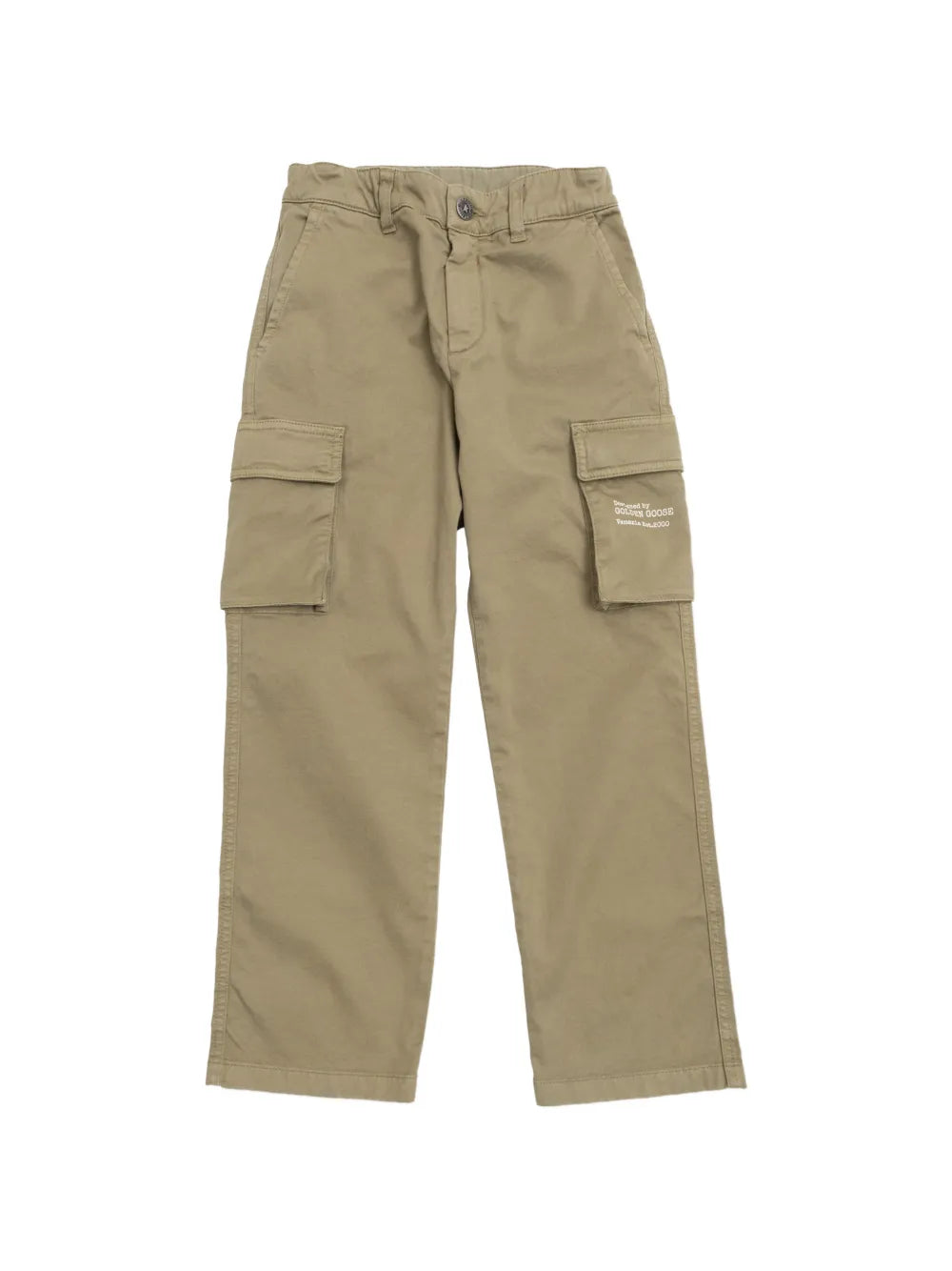 buttoned cargo trousers