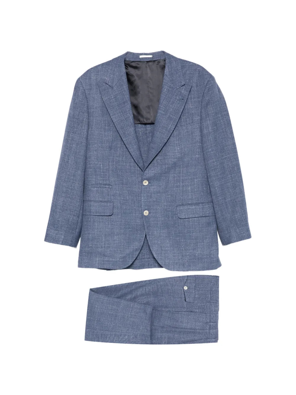 flap-pocket single-breasted suit