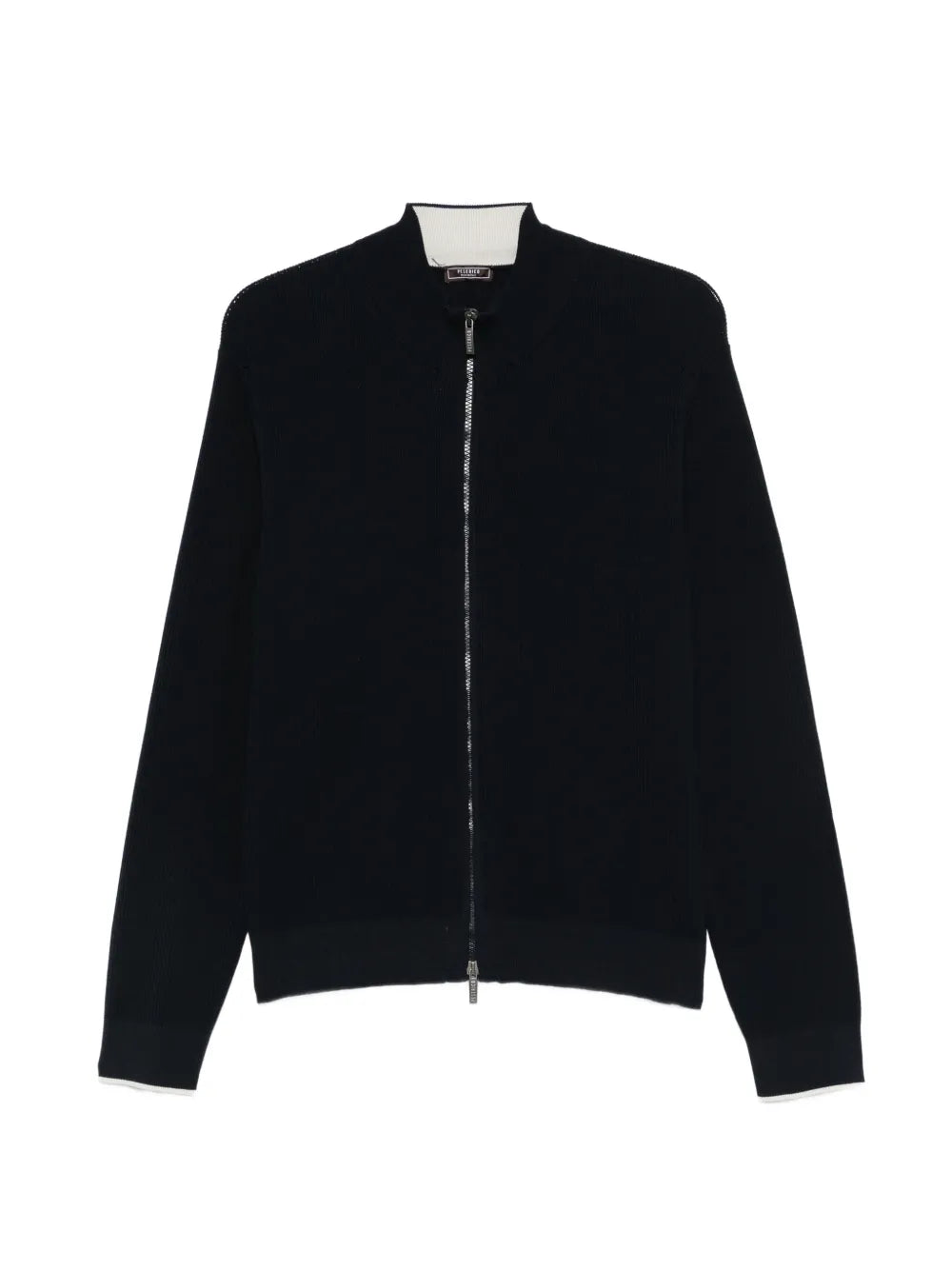 zip ribbed knitwear