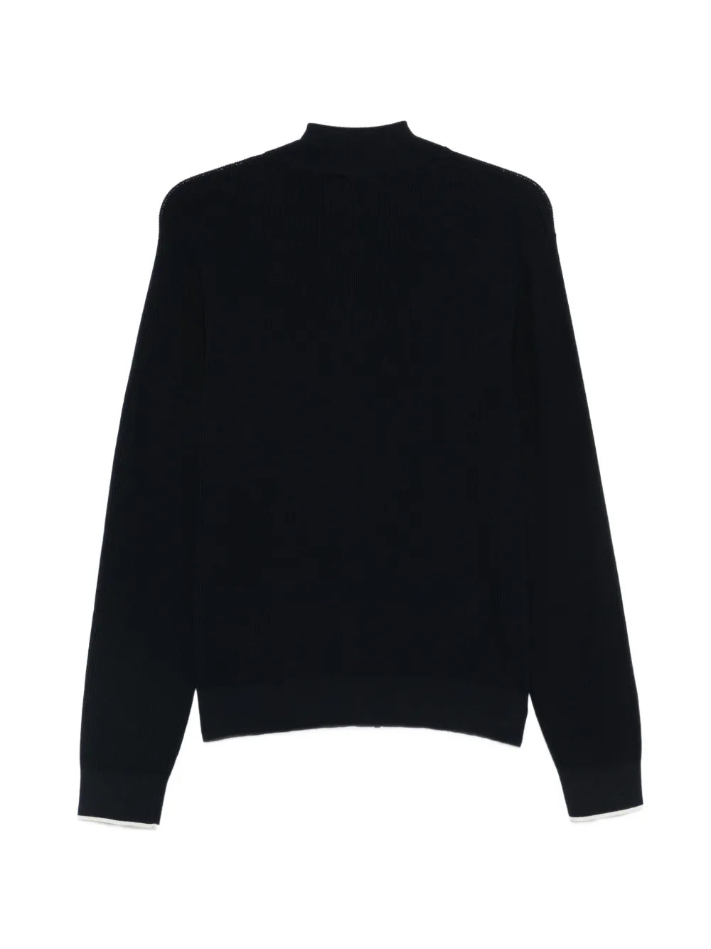 zip ribbed knitwear